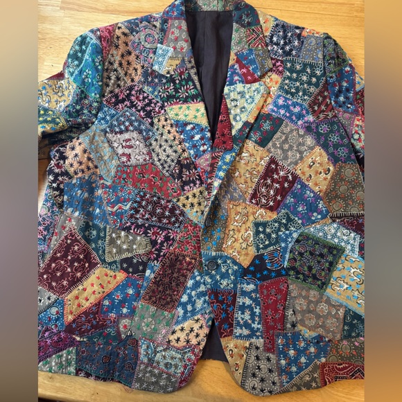 Handmade Multicolor Patchwork Blazer - Picture 1 of 14